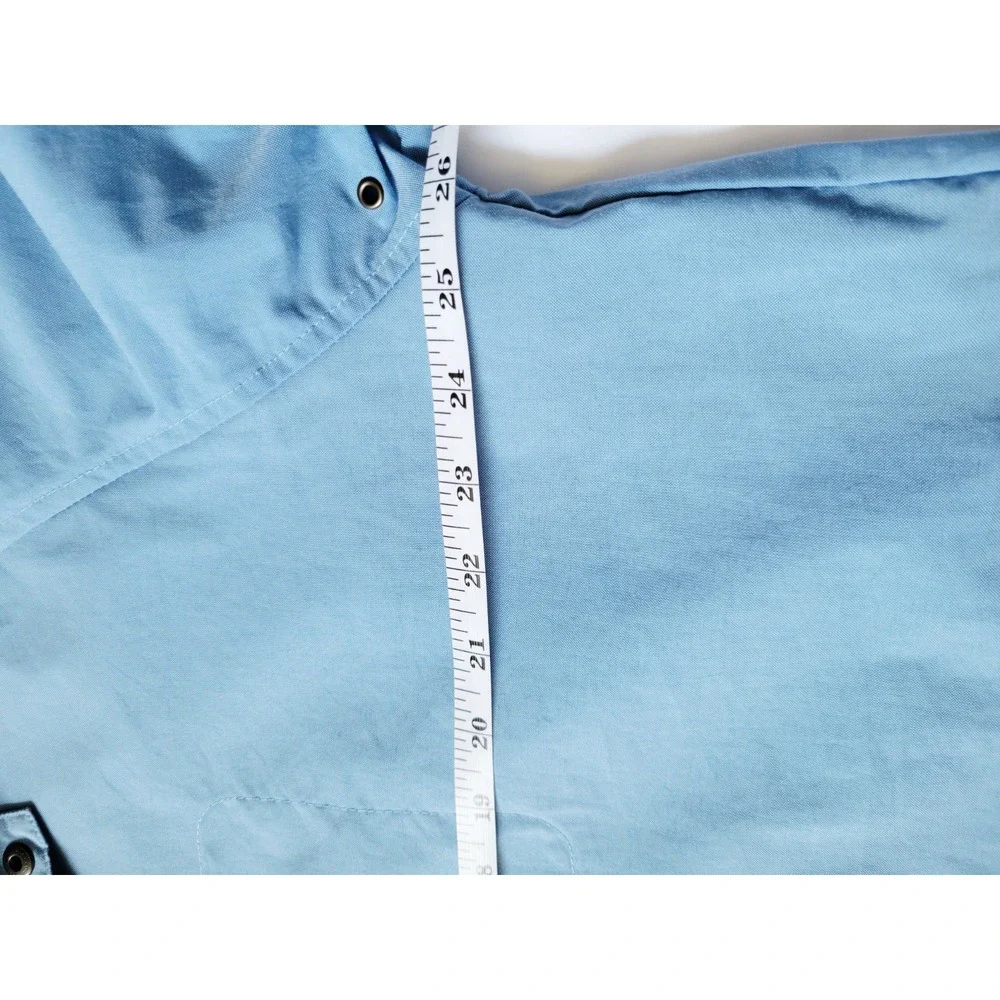 Nike Nylon Windbreaker Jacket Full Zip Pockets Light‎ Blue Sz XL
